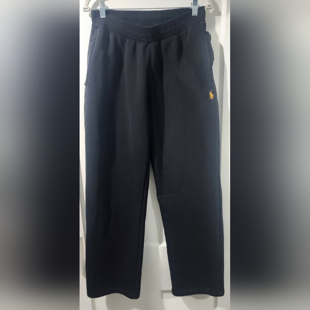 Ralph Lauren Polo Black Sweatpants with Gold Pony Logo
